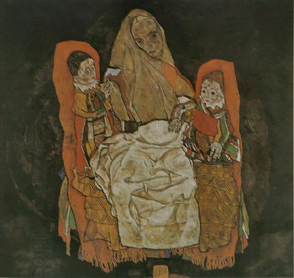 Egon Schiele Mutter mit zwei Kindern oil painting picture
